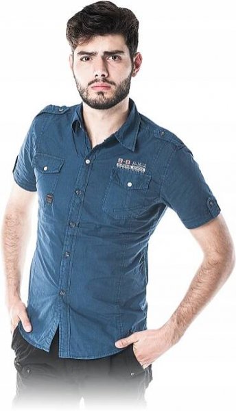 Reis pánská košile casual YOUNG krátký rukáv slim bavlna