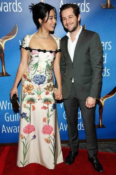 Maya Erskine and Michael Angarano attend the 2020 Writers Guild Awards at The Beverly Hilton Hotel on February 01, 2020 in Beverly Hills, California. 