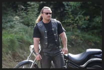 Kožená motorkářská vesta na motorku L&J Motorcycle Club pánská černá