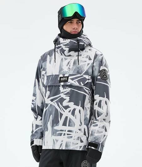 Dope Blizzard Bunda na Snowboard Pánské Scribble Black