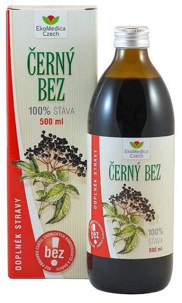 Ekomedica Černý bez 100% šťáva 500 ml