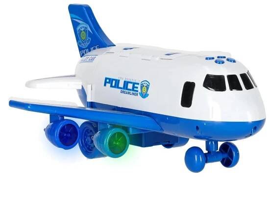 Letadlo Transporter + 3 policejní vozy | mujandilek.cz