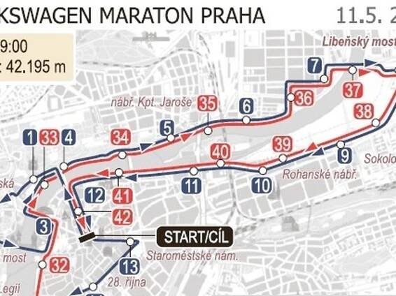 V Praze se běží maraton. Podívejte se na dopravní uzavírky