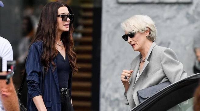 Natáčení Ďábel nosí Pradu 2: Anne Hathaway, Meryl Streep