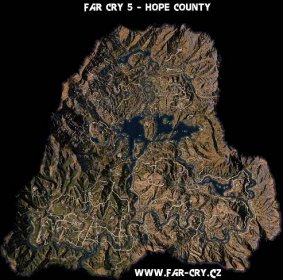 Far Cry 5 - Hope County map - Náhled