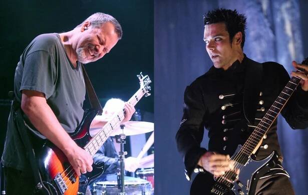 Billy Gould of Faith No More (Chris McKay/Getty Images) + Richard Kruspe of Rammstein (Rob Verhorst/Redferns)