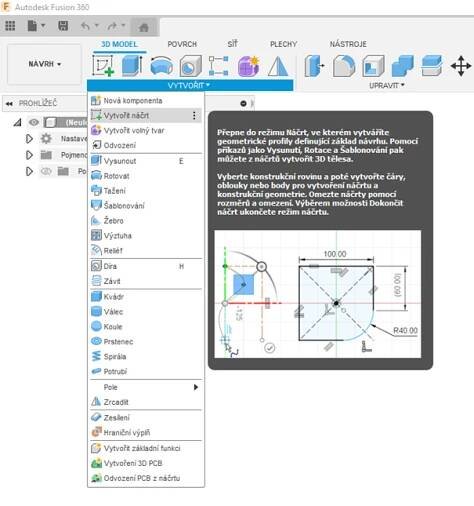 Autodesk Fusion 360 cestina model