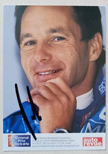 Formule 1 GERHARD BERGER originální autogram - Ostatní sběratelské předměty