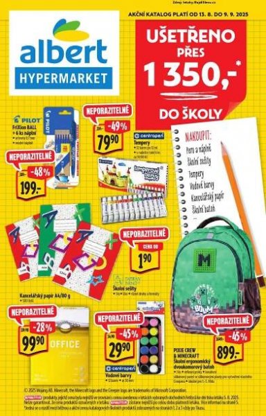 Leták Albert hypermarket (13. 8. - 9. 9. 2025) - strana 1 z 16