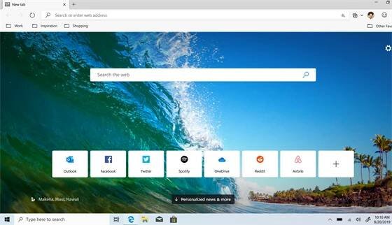 Prohlížeč Edge od Microsoftu běžící na jádře Chromium od Googlu.