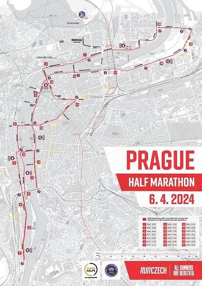 Pražský půlmaraton 6. dubna krátkodobě omezí dopravu v širším centru města