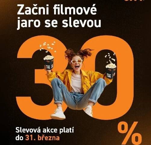 Cinema City zahajuje jaro se slevou 30 % na všechny vstupenky