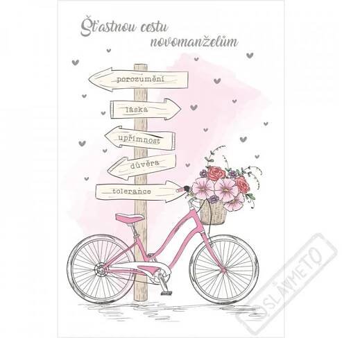 Svatební blahopřání novomanželům Bicykl - OslavmeTo.cz