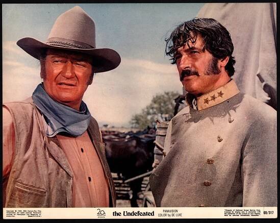 1969 The Undefeated Lobby Card 11x14 John Wayne Rock Hudson Antonio Aguilar - TvMovieCards.com