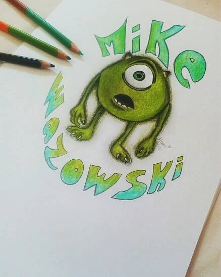 Kreslení - Moje výkresy - Příšerky s.r.o - Mike Wazowski - Wattpad