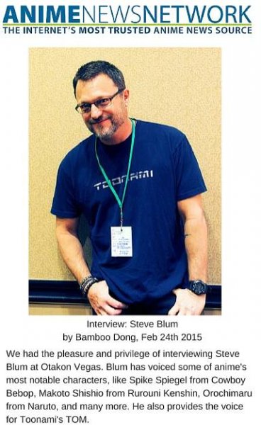 Media & Interviews — Steve Blum Voices