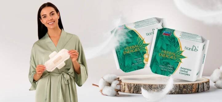 Denní a menstruační vložky tianDe Artemisia s extraktem z pelyňku pro podporu ženského zdraví