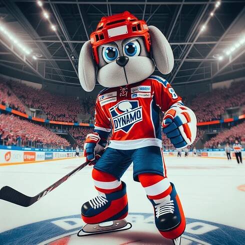 Maskot hokeje dynamo Pardubice – VytvořSiPotisk.cz