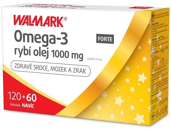 Walmark Omega-3 rybí olej FORTE 1000 mg 120+60 tobolek