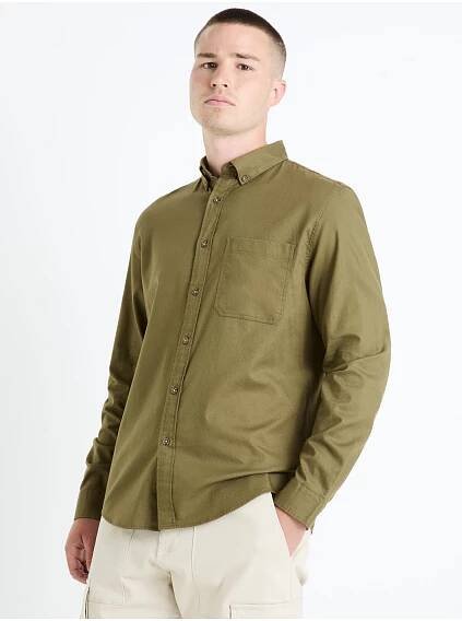 Celio Khaki pánská košile Celio Farobone2