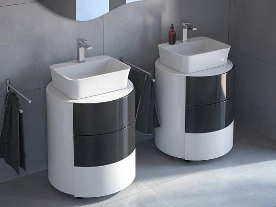 Deskové umyvadlo z litého mramoru Assos S-Line UM D-OPB 51x41x15 cm, s otvorem pro baterii - BPS Koupelny