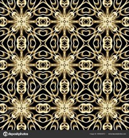 Seamless Luxurious Surface Pattern Golden Color Use Fashion Design Clothing — Stock Fotografie © NewageDesigns #595500910