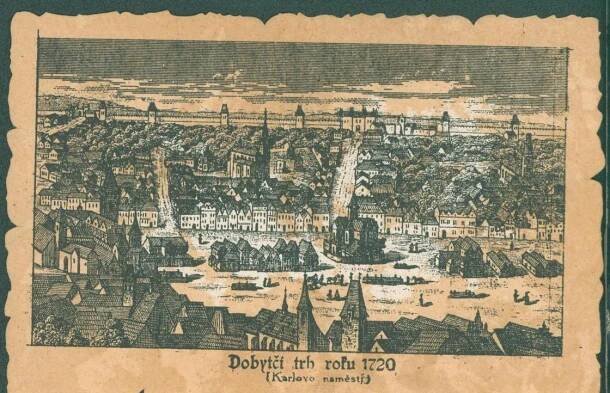 10D8075 Praha 1720, Karlovo náměstí- Dobytčí trh | Aukro