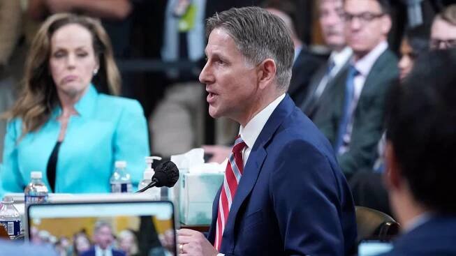Greg Jacob testifies to the committee on Thursday.