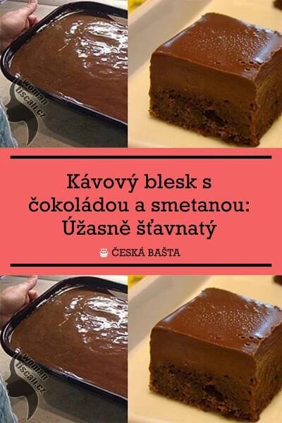 Kávový blesk s čokoládou a smetanou: Úžasně šťavnatý | Food, Food and drink, Sweet