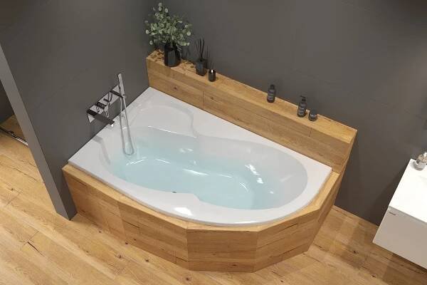 Asymetrická vana Laguna Fortuna Plus 150x100 cm akrylát levá FO1500LPLUS | Asymetrické |DOMEO koupelny a kuchyně 