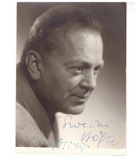 Herec Karel Höger autogram Národní divadlo
