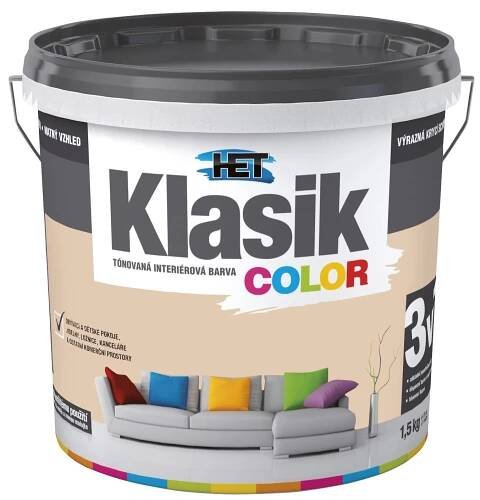 HET Klasik COLOR Tónovaná interiérová barva KC 0247 béžová krémová, 1,5 kg