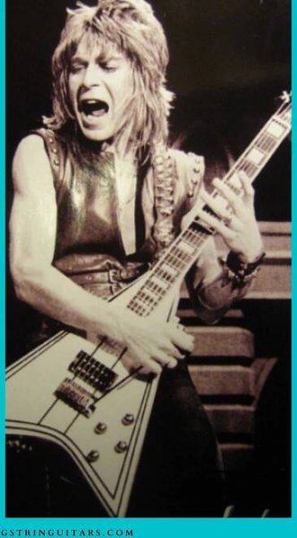 Jackson Randy Rhoads RR1- First image of Randy playing his concept Jackson guitar