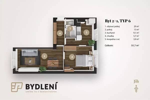 Provedení bytu - typ 6
