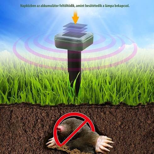 Solární odpuzovač hlodavců 1,2V 80 mAh IP44