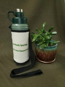 Use Plastic Sparingly (Print) Water Bottle Carrier