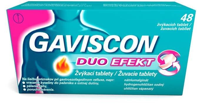 Gaviscon Duo Efekt 48 žvýkacích tablet