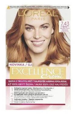 L'Oréal Barva na vlasy Excellence Creme 7.43 blond měděná zlatá