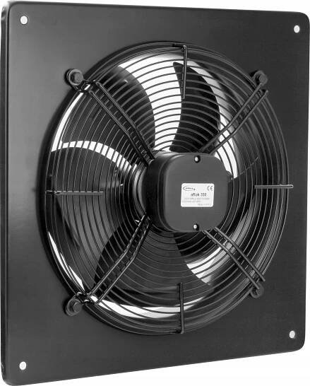 NÁSTĚNNÝ PRŮMYSLOVÝ VENTILÁTOR ODSÁVACÍ KOVOVÝ ČTVERCOVÝ 8510m3/h 550