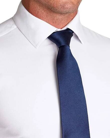 Navy Woven Silk Tie