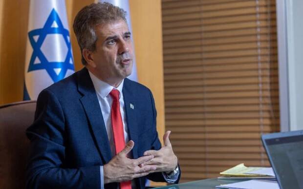 Foreign Minister Eli Cohen seen during an interview at the Foreign Ministry in Jerusalem, June 12, 2023. (Yossi Aloni/ Flash90)