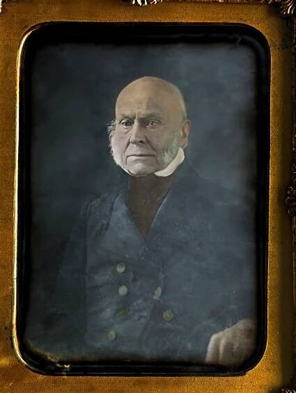 Colorized daguerreotype of John Quincy Adams