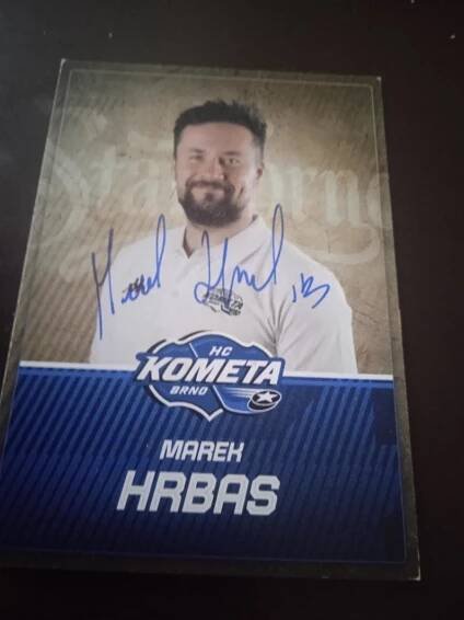 Podpisová kartička Marek Hrbas HC Kometa Brno