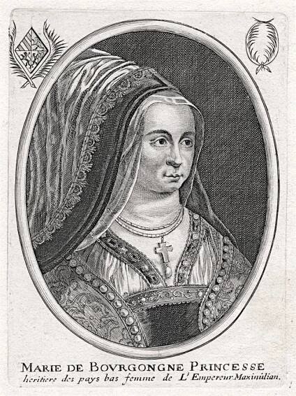 Marie de Bourgogne, mědiryt, 17. stol.