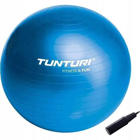 Gymnastický míč Tunturi 65 cm s pumpičkou, modrý