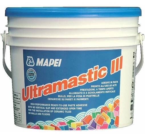 Disperzní lepidlo na obklady a dlažbu Mapei Ultramastic III D2TE 5 kg / BAUMAX