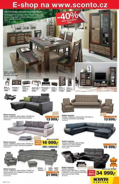 SEDACÍ SOUPRAVA ROYAL U v akci Sconto nábytek od 4.10.2017