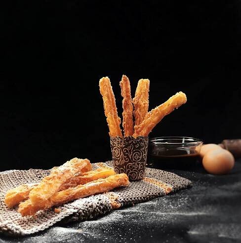 Churros s chorizem a parmazánem - recept Kitchen Coach | Tefal