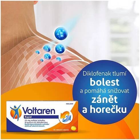 Voltaren Rapid 25 mg měkké tobolky 20 ks