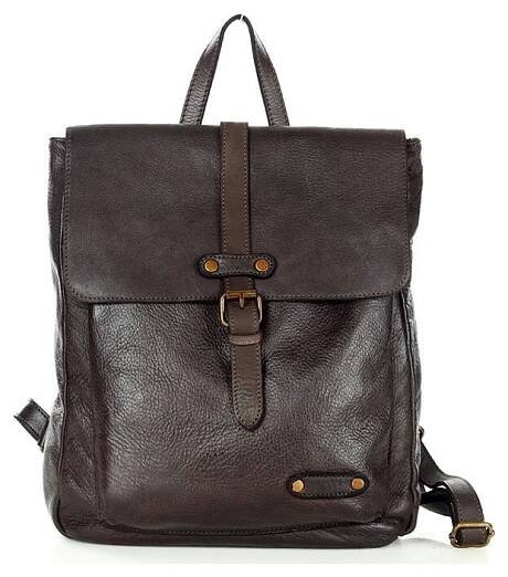 Prostorný městský batoh z kůže handmade leather